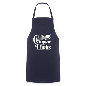 Repoussez vos limites - Conçu par KissingLetters - Tablier de cuisine - marine - Devant - AI Model Male 185 dark (185cm)