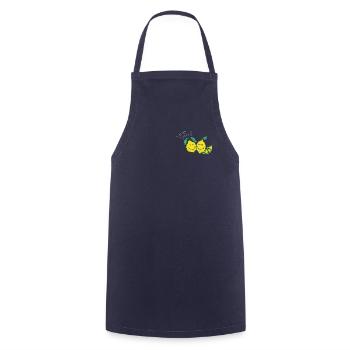 SmileyWorld Lemons Souriants - Tablier de cuisine - marine - Devant - AI Model Male 185 dark (185cm)