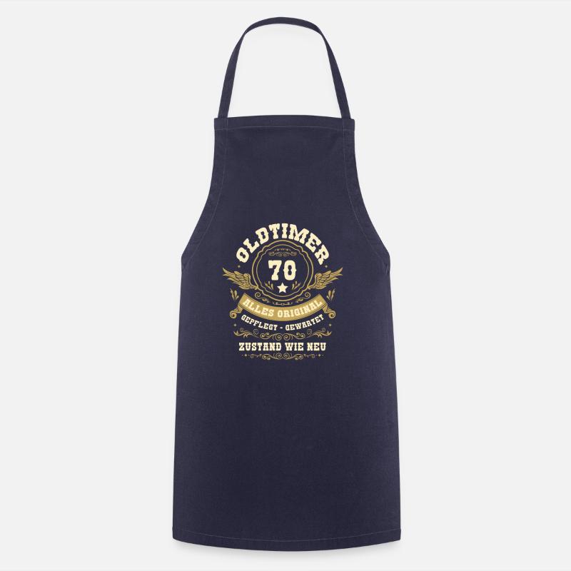 70. Geburtstag Oldtimer - Kochschürze - Navy