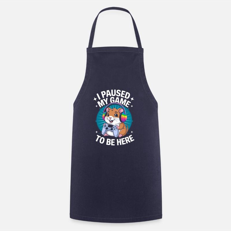 Break for you: Gamer Hamster! - Cooking Apron - navy