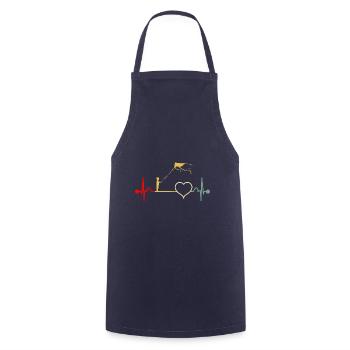 Kite Flying Kite Flying Heartbeat Vintage - Cooking Apron - navy - Front - AI Model Male 185 dark (185cm)