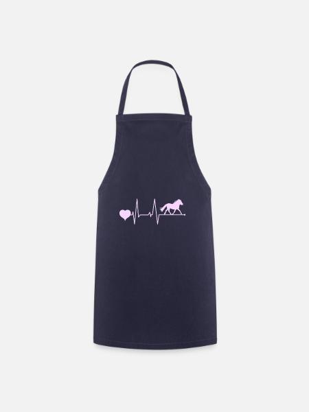 Shetland Pony Herzschlag Pink - Kochschürze - Navy