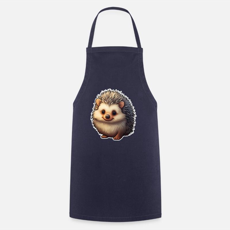Hedgehog cute - Cooking Apron - navy