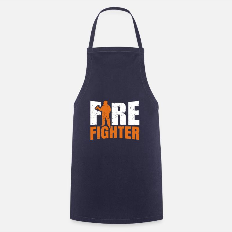 Feuerwehrmann - Brandbekämpfer - Fire Fighter - Kochschürze - Navy