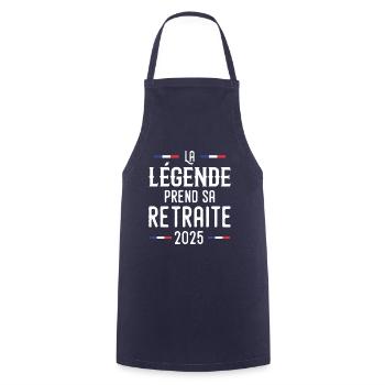 La Légende Prend Sa Retraite 2025 Cadeau - Tablier de cuisine - marine - Devant - AI Model Male 185 dark (185cm)