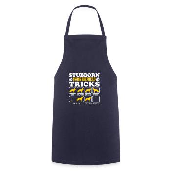 Trucs tenaces du berger suisse disant - Tablier de cuisine - marine - Devant - AI Model Male 185 dark (185cm)
