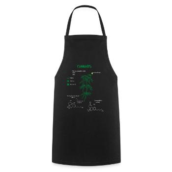 Formule chimique de cannabis - Tablier de cuisine - noir - Devant - AI Model Male 185 dark (185cm)