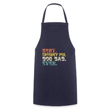 Chodsky Pes Dogs Papa Saying Retro - Cooking Apron - navy - Front - AI Model Male 185 dark (185cm)