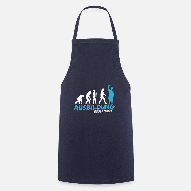 Ausbildung Prüfung bestanden Geselle Evolution - Kochschürze - Navy