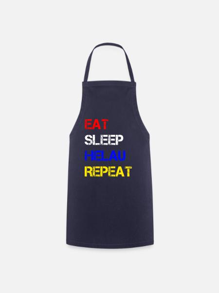 Eat Sleep Helau Repeat | Fastnacht Mainz Feiern - Kochschürze - Navy