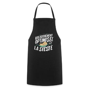 Biologiquement optimisé pour la sieste - Femme - Tablier de cuisine - noir - Devant - AI Model Male 185 dark (185cm)
