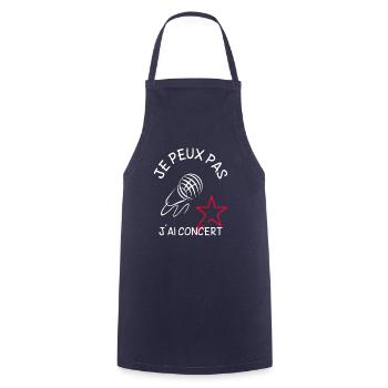 Je Peux Pas J'Ai Concert - Tablier de cuisine - marine - Devant - AI Model Male 185 dark (185cm)