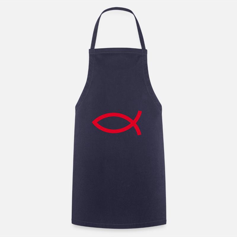 Jésus poisson Ichthys poisson poisson poisson - Tablier de cuisine - marine