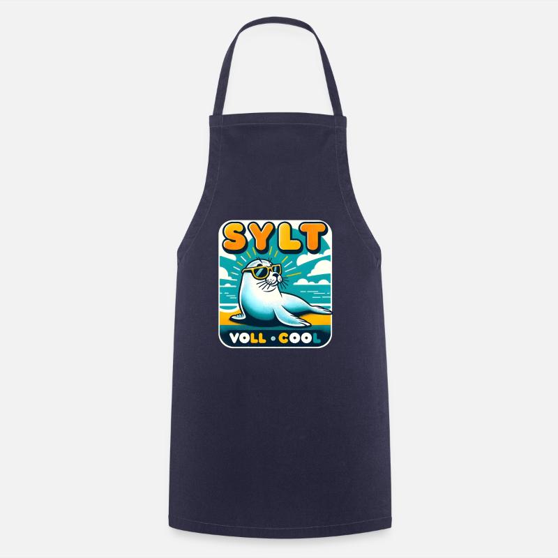 Sylt Seal : Beach Chill - Tablier de cuisine - marine
