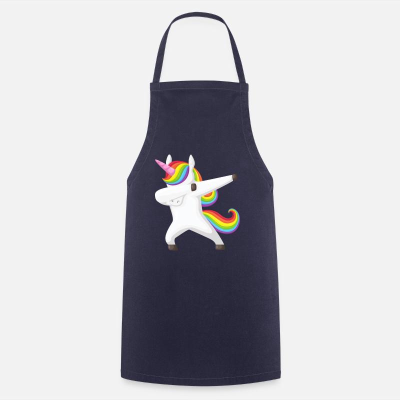 Licorne Dab, Dabbendes Licorne, DAB, Rainbow - Tablier de cuisine - marine