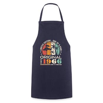 Vintage Car Built in 1966 Born Vintage Birthday - Cooking Apron - navy - Front - AI Model Male 185 dark (185cm)