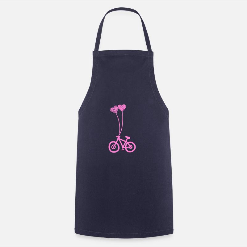 fahrrad herzen - Kochschürze - Navy