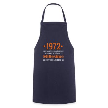 50 Ans Anniversaire Millésime Cadeau Humour - Tablier de cuisine - marine - Devant - AI Model Male 185 dark (185cm)