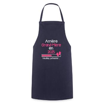Arrière Grand-mère en 2025 Cadeau Future Mamie - Tablier de cuisine - marine - Devant - AI Model Male 185 dark (185cm)