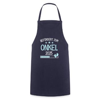 Befördert Onkel 2025 Geschenk für neuer Onkel - Kochschürze - Navy - Vorne - AI Model Male 185 dark (185cm)