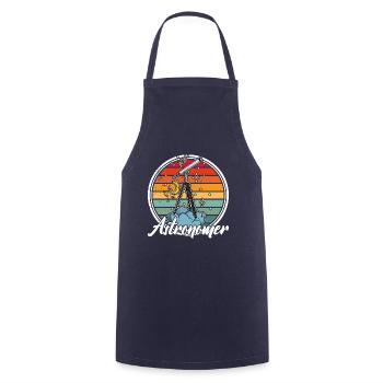 Telescope Hobby Astronomy Stars Planets - Cooking Apron - navy - Front - AI Model Male 185 dark (185cm)
