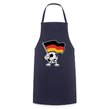 Sommermärchen, Ball mit Deutschland Fahne 2024 - Kochschürze - Navy - Vorne - AI Model Male 185 dark (185cm)