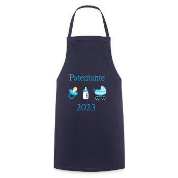 Patentante 2023 Taufe Geburt Junge - Kochschürze - Navy - Vorne - AI Model Male 185 dark (185cm)