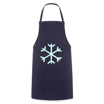 Flocon de neige Flocons de neige Noël - Tablier de cuisine - marine - Devant - AI Model Male 185 dark (185cm)