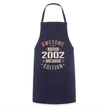 Original 2002 Millésime Vintage Anniversaire 2002 - Tablier de cuisine - marine - Devant - AI Model Male 185 dark (185cm)
