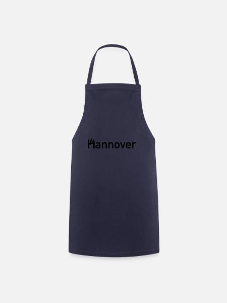 Hanover Town Sign Skyline with New Town Hall - Cooking Apron - navy