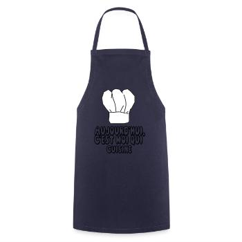 je_suis_en_cuisine,message,citations - Tablier de cuisine - marine - Devant - AI Model Male 185 dark (185cm)