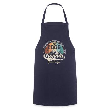Retro 2006 Birthday Gift 2006 Vintage 2006 - Cooking Apron - navy - Front - AI Model Male 185 dark (185cm)