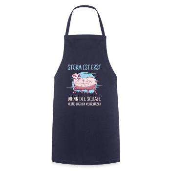 Storm is only when the sheep have no curls - Cooking Apron - navy - Front - AI Model Male 185 dark (185cm)