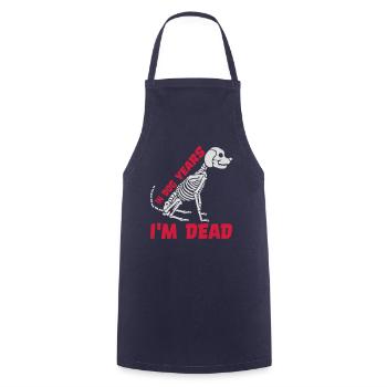 in dog years Dead - Cooking Apron - navy - Front - AI Model Male 185 dark (185cm)