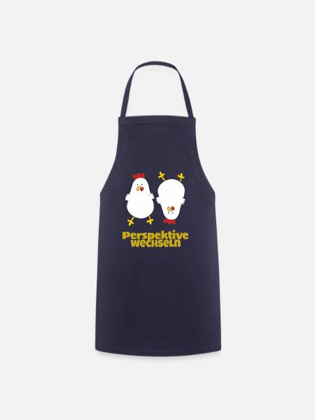 perspektive wechseln huhn - Kochschürze - Navy