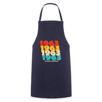 1963: Limited Edition - 61st Anniversary - Cooking Apron - navy - Front - AI Model Male 185 dark (185cm)