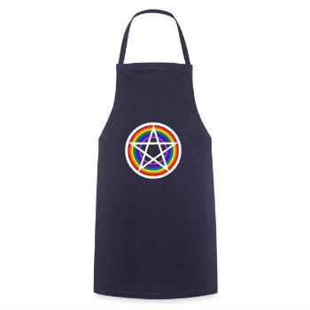 Colour Pentagram - Kochschürze - Navy - Vorne - AI Model Male 185 dark (185cm)