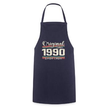 1990 Cadeau D’anniversaire Rétro Vintage 1990 - Tablier de cuisine - marine - Devant - AI Model Male 185 dark (185cm)