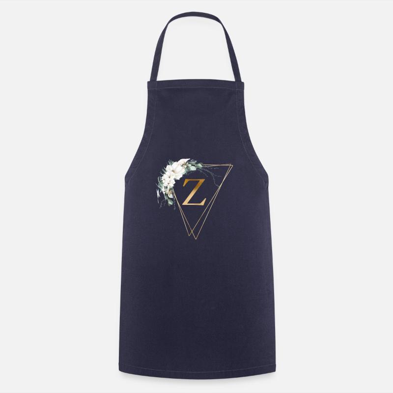 Customizable Monogram Z - Cooking Apron - navy