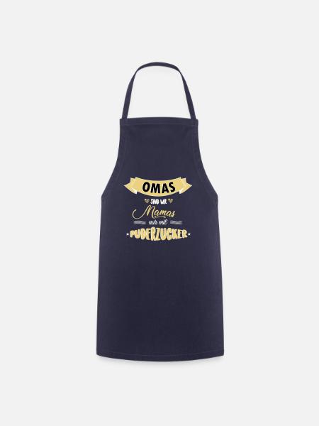 Omas Puderzucker - Kochschürze - Navy