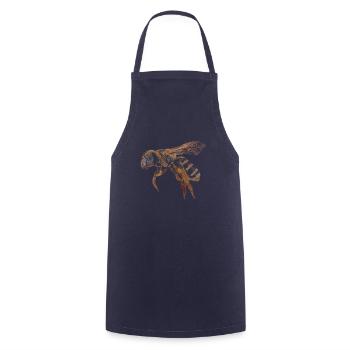 Honigbiene Biene Insekt - Kochschürze - Navy - Vorne - AI Model Male 185 dark (185cm)