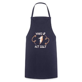 Wake Up Act Silly Cat - Wake Up Act Silly Cat Kids - Cooking Apron - navy - Front - AI Model Male 185 dark (185cm)