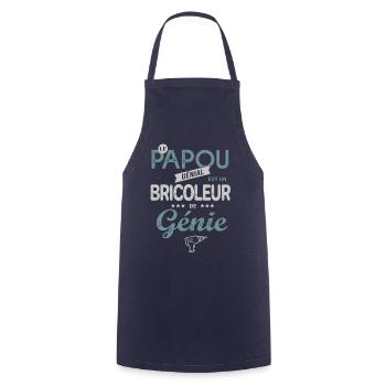 le PAPOU génial est un bricoleur de génie cadeau - Tablier de cuisine - marine - Devant - AI Model Male 185 dark (185cm)