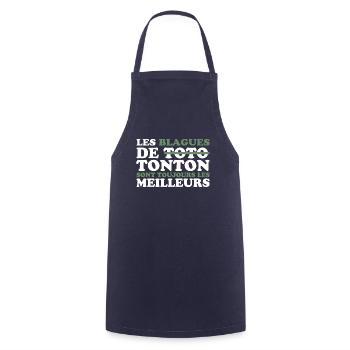 Meilleurs tontons cadeau pour tonton drôle - Tablier de cuisine - marine - Devant - AI Model Male 185 dark (185cm)