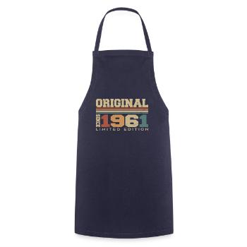 Original 1961 Rétro Cadeau 63 e Anniversaire 1961 - Tablier de cuisine - marine - Devant - AI Model Male 185 dark (185cm)