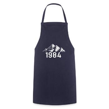 Vintage 1984 Birthday - 1984 Retro Gift Idea - Cooking Apron - navy - Front - AI Model Male 185 dark (185cm)