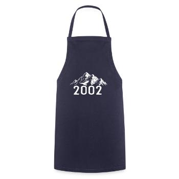 Vintage Geburtstag 2002 - Retro Geschenkidee 2002 - Kochschürze - Navy - Vorne - AI Model Male 185 dark (185cm)
