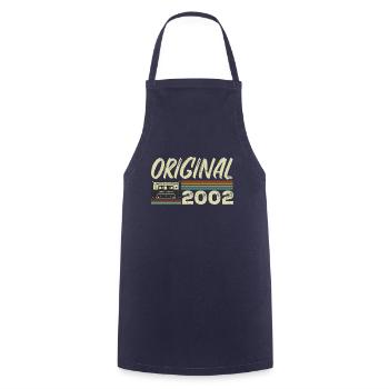Original 2002 Rétro Cadeau Anniversaire Né En 2002 - Tablier de cuisine - marine - Devant - AI Model Male 185 dark (185cm)