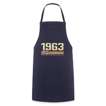 Jahrgang 1963 Retro Geburtstag - Jahrgang 1963 - Kochschürze - Navy - Vorne - AI Model Male 185 dark (185cm)