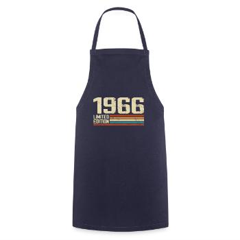 Vintage 1966 Retro Birthday - Born in 1966 - Cooking Apron - navy - Front - AI Model Male 185 dark (185cm)